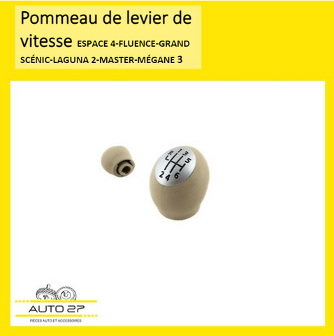Pommeau levier de vitesse pour RENAULT ESPACE / FLUENCE / SCENIC/ MEGANE 3 ( 5 VITESSES / 6 VITESSES )