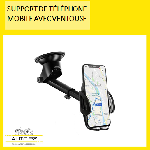 SUPPORT TELEPHONE VOITURE VENTOUSE – Auto27