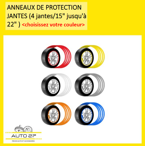 Anneaux protection jantes ( 15 pouces jusqu'à 22 pouces ) 4 pièces – Auto27